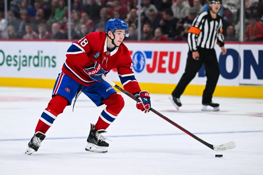 HC Marty St. Louis reviews Canadiens rookie D-man Lane Hutson’s -4 stat line in 6-3 loss to Pens